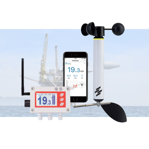 Цифровой датчик скорости ветра WSD-E11, беспроводной анемометр для крановой техники, строительного оборудования.