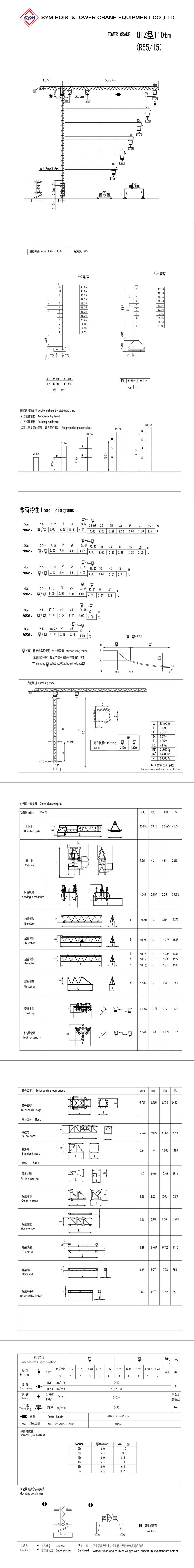 R55/15 Towercrane